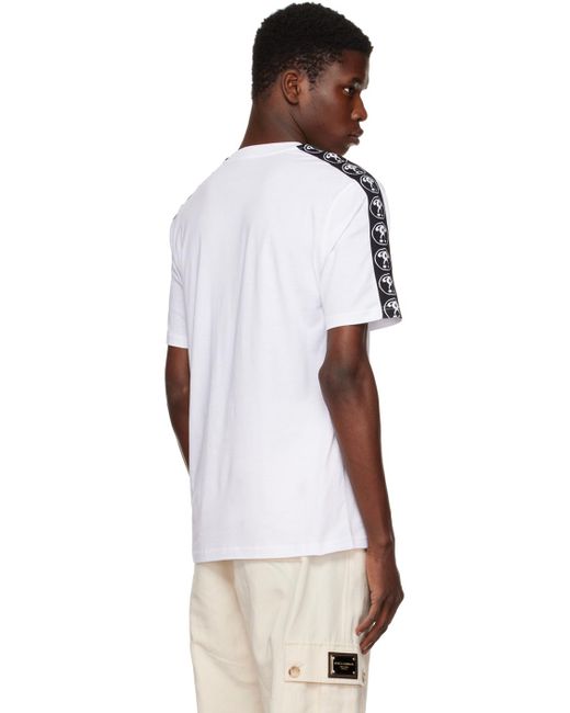 Moschino Multicolor White Double Question Mark T-shirt for men