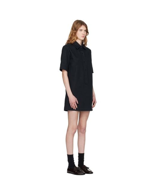 A.P.C. Black Poly Mini Dress