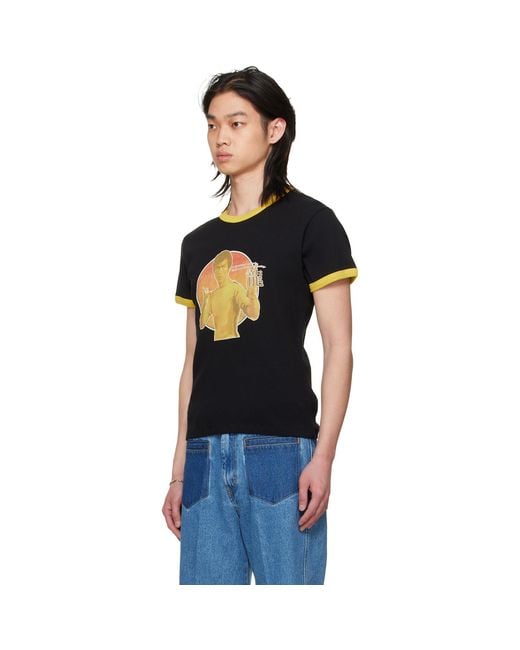 Lu'u Dan Black Bruce Lee X Lựu Đạn Ringer T-Shirt for men