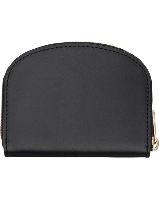 A.P.C. Black Demi-Lune Compact Wallet