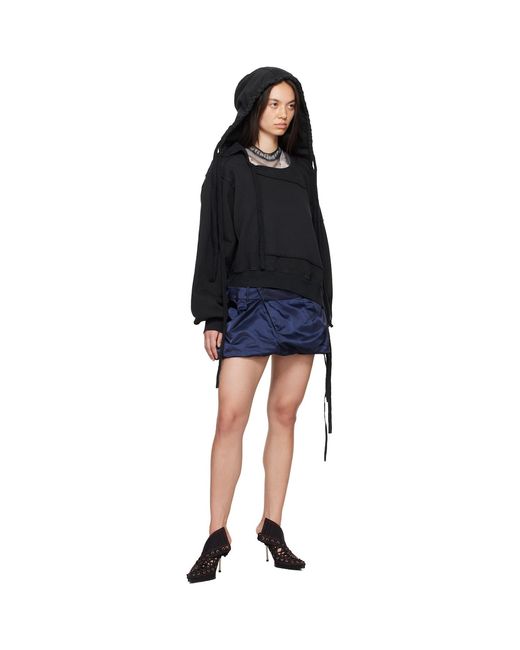 OTTOLINGER Blue Drape Bomber Miniskirt