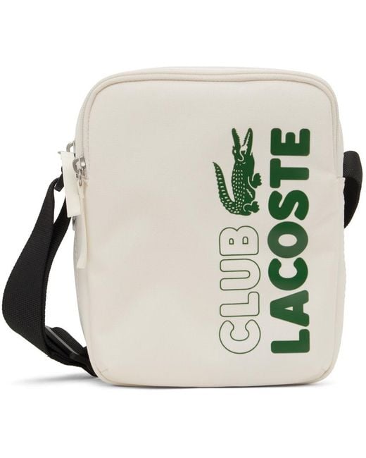 Lacoste Multicolor White Neocroc Bag for men