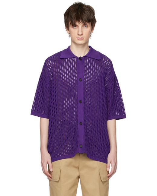 Wooyoungmi Purple Hardware Shirt for men