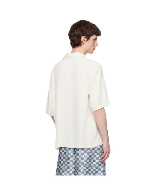 Amiri White Off- Sparrow Pocket Camp Shirt for men