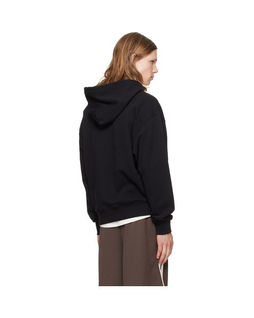 Palm Angels Black Neck Logo Hoodie for men