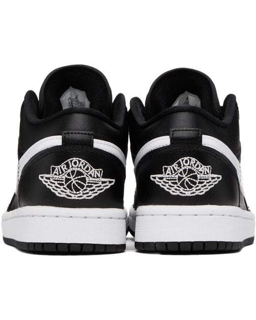 Nike Black & White Air Jordan 1 Low Sneakers