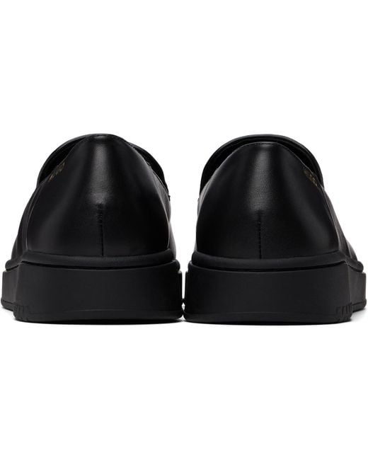 HUGO Black Logo Stamp Loafers for men