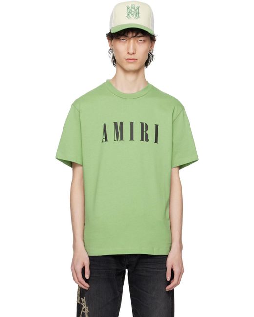 Amiri Green Bonded T-Shirt for men