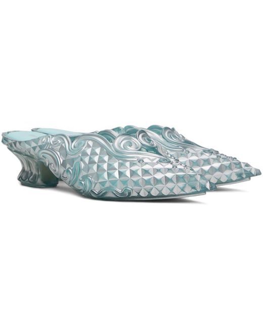 Y. Project Silver Melissa Edition Melissa Point Mules in Green | Lyst