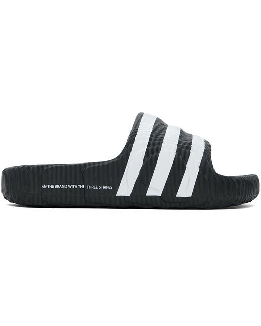 Sandales à enfiler adilette 22 noir et blanc Adidas Originals pour homme en coloris Black