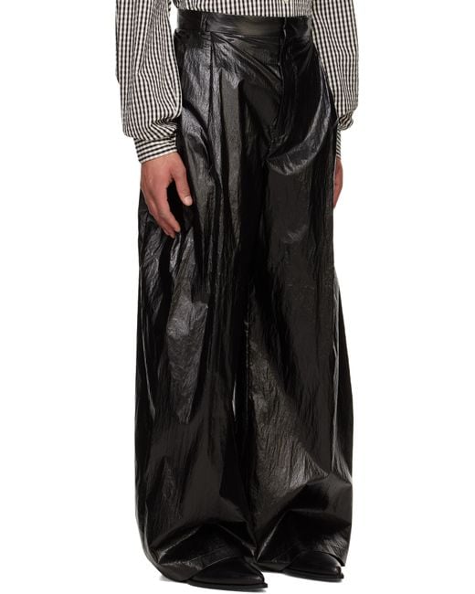 メンズ Walter Van Beirendonck ブラック Sun トラウザーズ Black