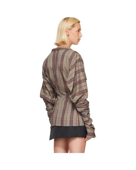 Vivienne Westwood Brown Taupe Appetizer Blazer