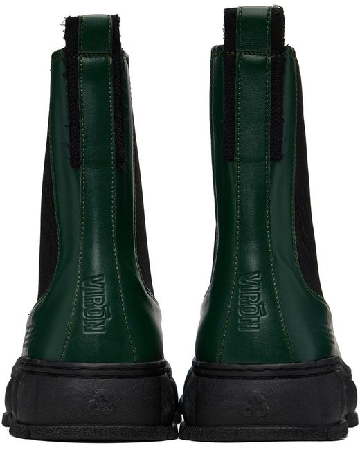 Viron Green Ssense Exclusive 1997 Chelsea Boots for men