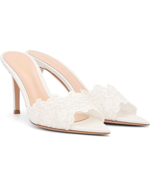 Gianvito Rossi Black Yvonne Mule Heeled Sandals