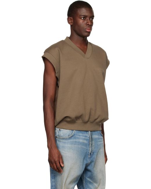 Fear Of God Black V-Neck Vest for men