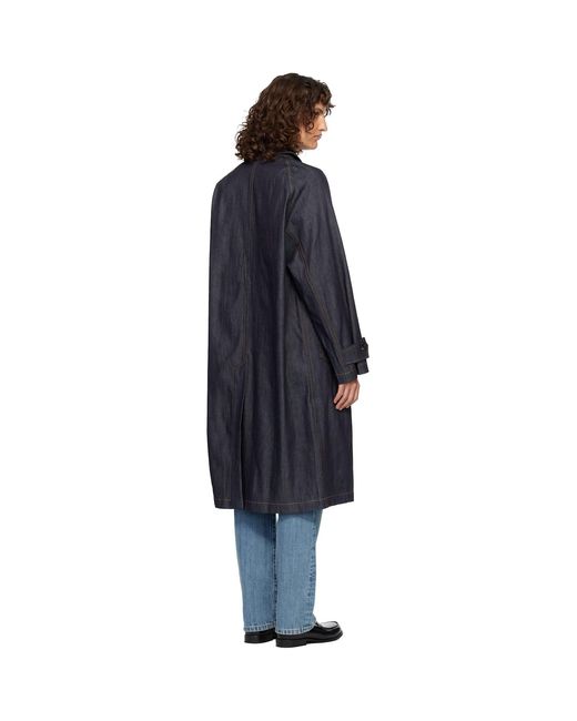 A.P.C. Black Amy Denim Mac Coat