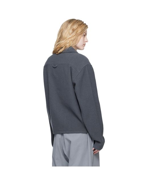 Polo Gris En Molleton Rier en coloris Blue