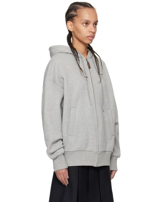 Fax Copy Express Gray Zip Hoodie