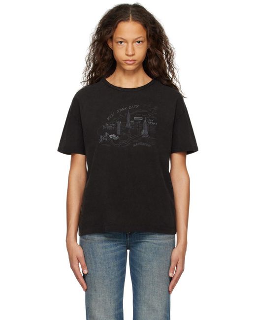 Ragbone t-shirt mica 'city' noir Rag & Bone en coloris Black