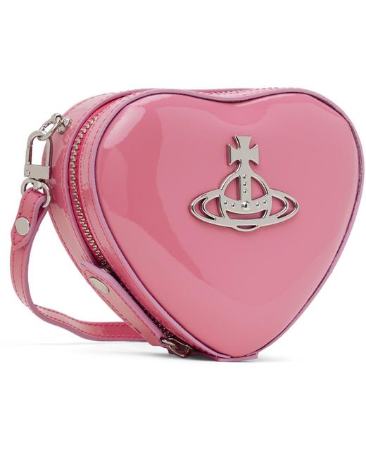 Vivienne Westwood Pink Mini Louise Heart Crossbody Bag