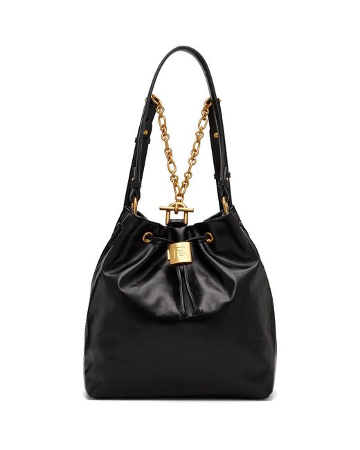 Balmain Black Pulse Calfskin Leather Backpack