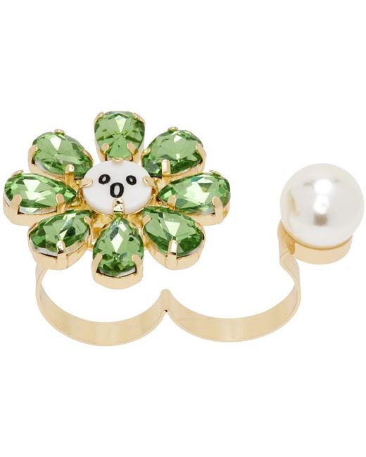 Charles Jeffrey Green Crazy Daizy Ring for men