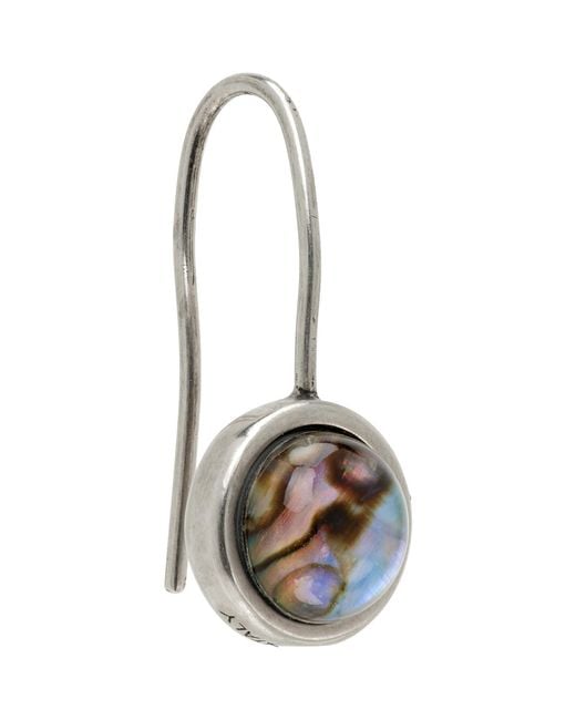 Dries Van Noten White Stone Single Earring for men