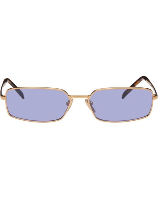 Prada Blue Rectangular Sunglasses for men