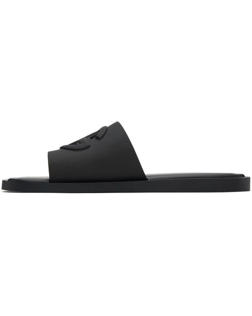 Sandales à enfiler noires à logo dg Dolce & Gabbana pour homme en coloris Black