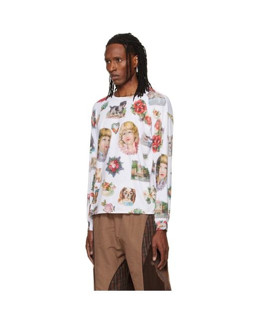 Chopova Lowena Brown Snippets Oversized Jersey T-Shirt for men
