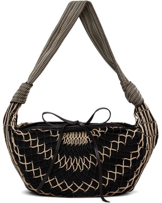 Lemaire ベージュ＆ブラック Fortune Croissant Filt バッグ Black