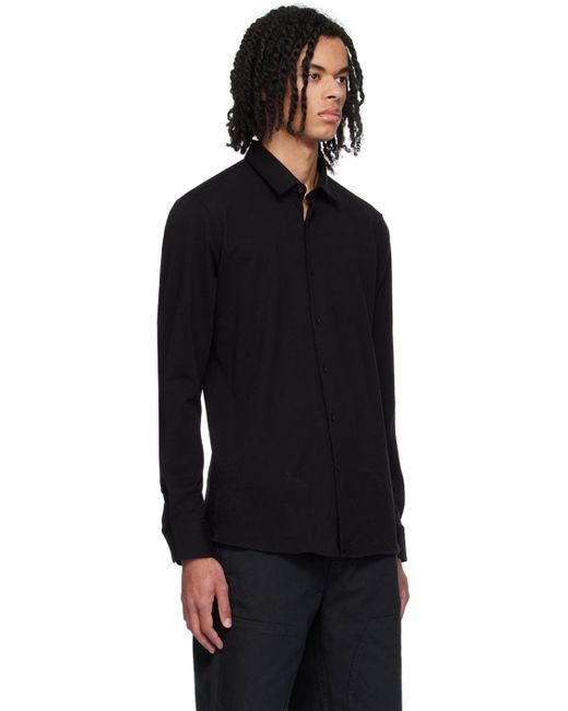 Chemise noire à boutons HUGO pour homme en coloris Black