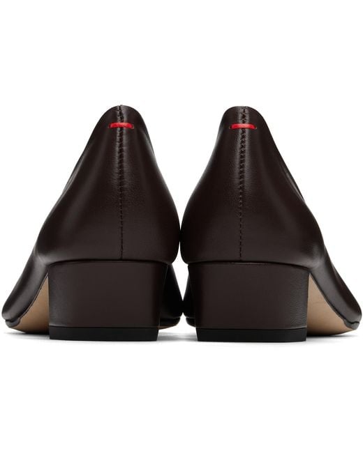 Aeyde Brown Helia Low-Cut Heels