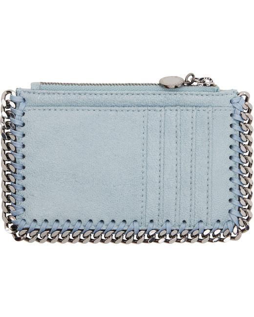 Stella McCartney Blue Falabella Zip Wallet
