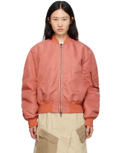 Martine Rose Orange Pink Classic Bomber Jacket