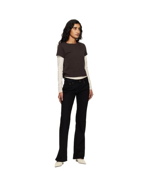 Agolde Black Low Rise Boot Jeans