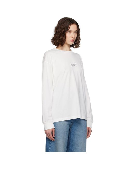 MM6 by Maison Margiela White Cotton T-Shirt