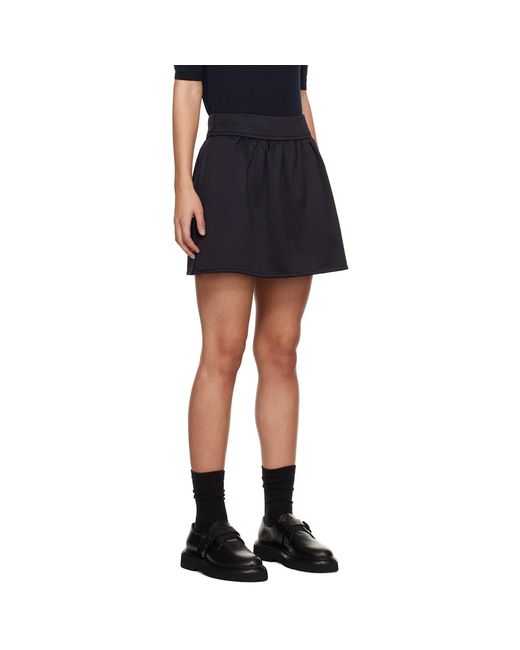 Max Mara Blue Black Nettuno Miniskirt