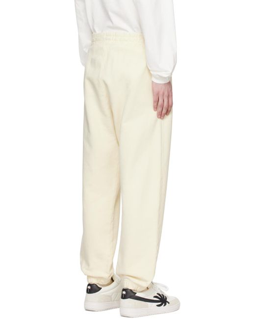 Pantalon de survêtement blanc cassé à logo modifié Palm Angels pour homme en coloris Natural