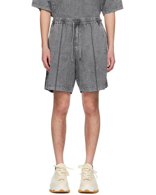Wooyoungmi Black Faded Shorts for men