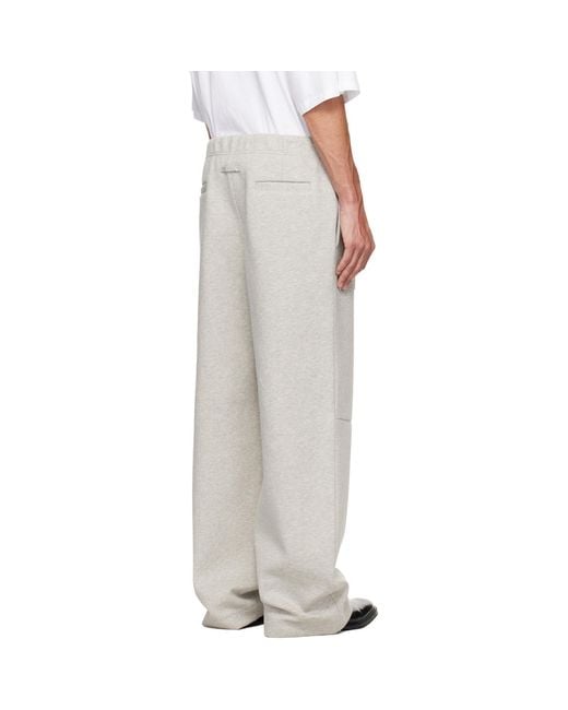 Jean Paul Gaultier White 'The Embossed Gaultier' Lounge Pants for men