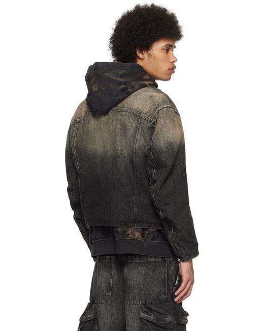 メンズ DIESEL D-marge-s デニムジャケット ブラック | Lyst