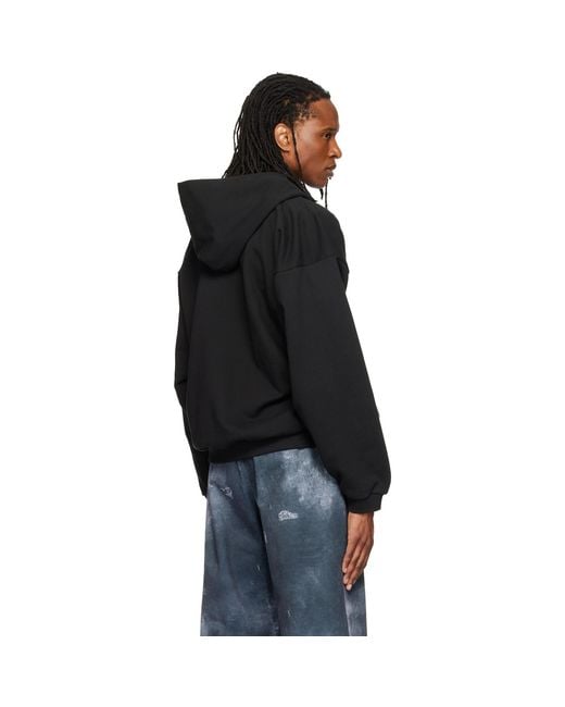 we11done Black Devil Arms Up Zip-Up Hoodie for men