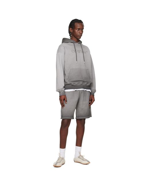 Off-White c/o Virgil Abloh Gray Laundry Skate Hoodie for men