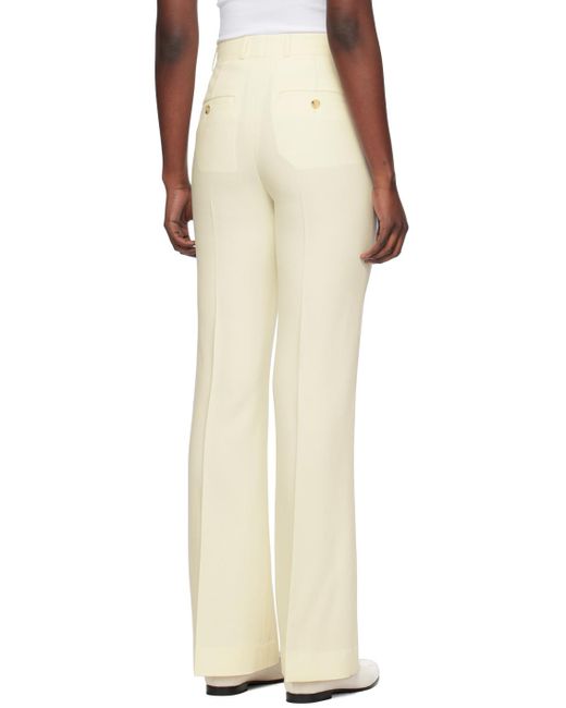 Totême  Natural Toteme Off-white Evening Trousers