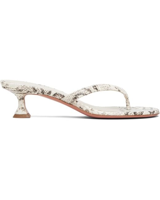 AMINA MUADDI Black Off- Juliette Thong 45 Heeled Sandals