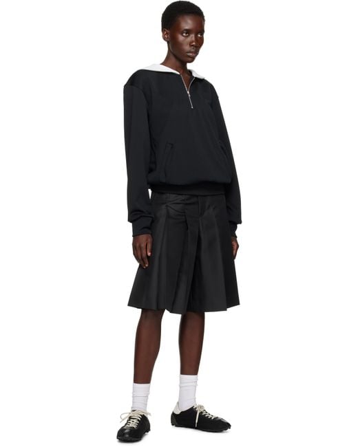Pull Molletonné Noir À Demi-Glissière Comme des Garçons en coloris Black