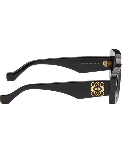 Loewe Black Rectangular Sunglasses for men