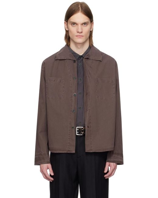 Our Legacy Funnel Shirt in Brown for Men | Lyst UK