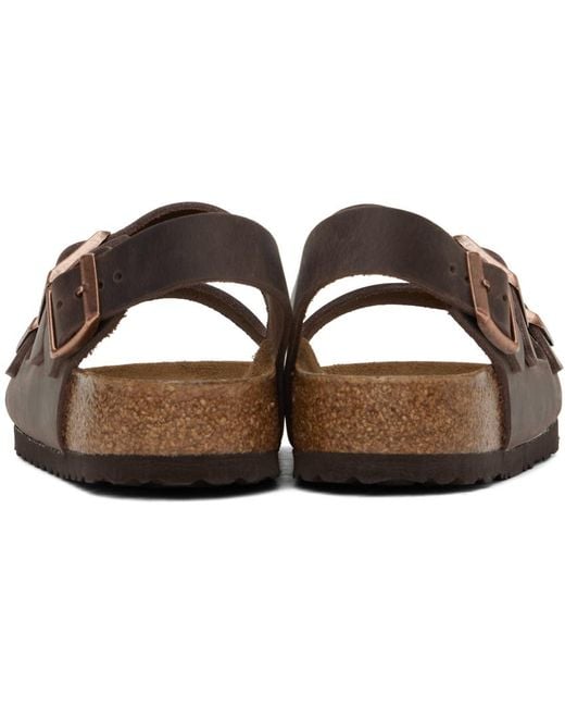 Birkenstock Black Brown Regular Milano Sandals